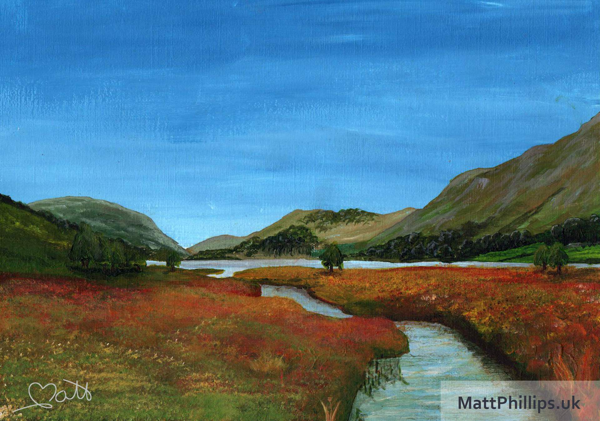 Lake District Beck. Acrylic.