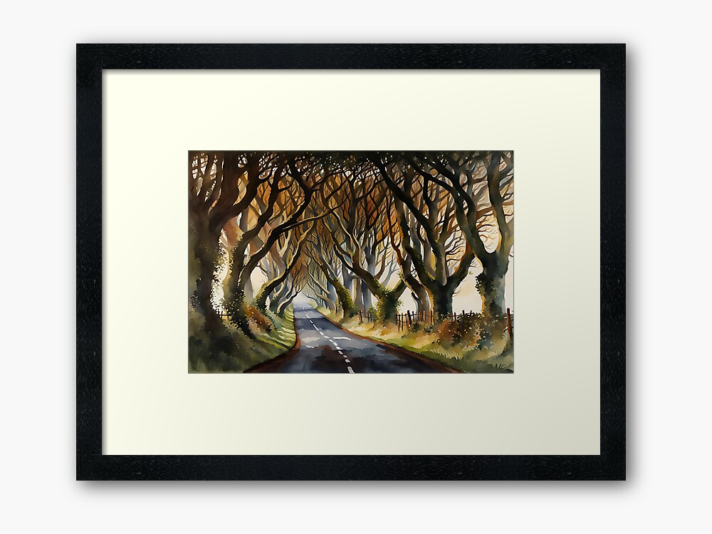 The Dark Hedges - Bregagh Road, Framed Art Print