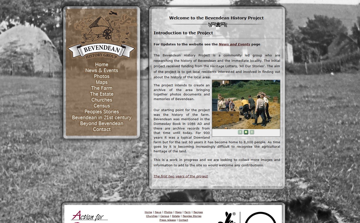 Bevendean History Website designed by Matt Phillips, Aylesbury