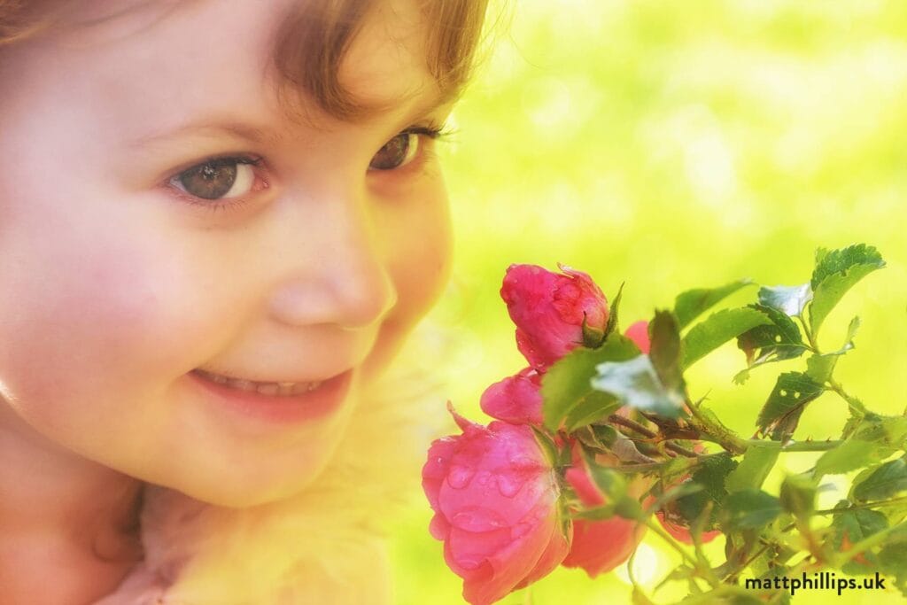 Portrait of a Child with a Rose