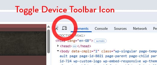 Toggle Device Toolbar Icon Location